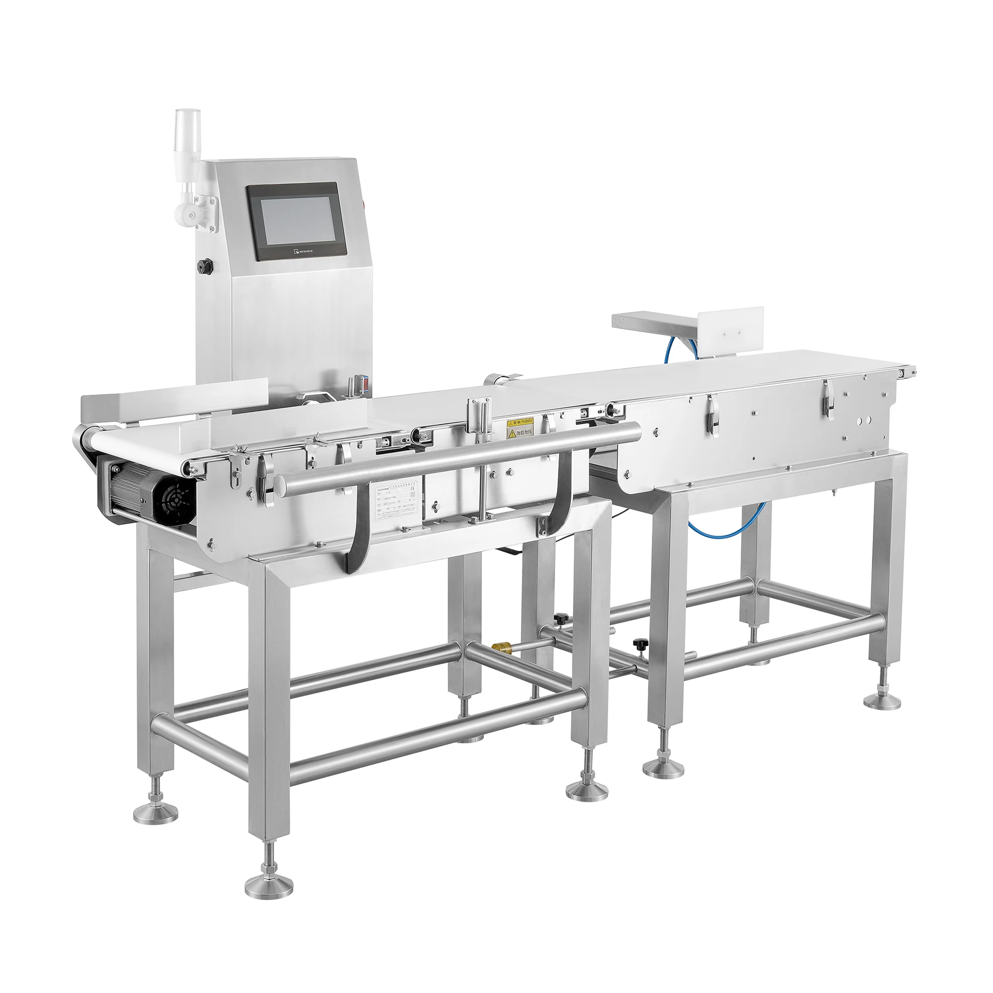 Full Automatic Industrial Checkweigher Machine 1000g Capacity Stainless Steel Touch Screen Display