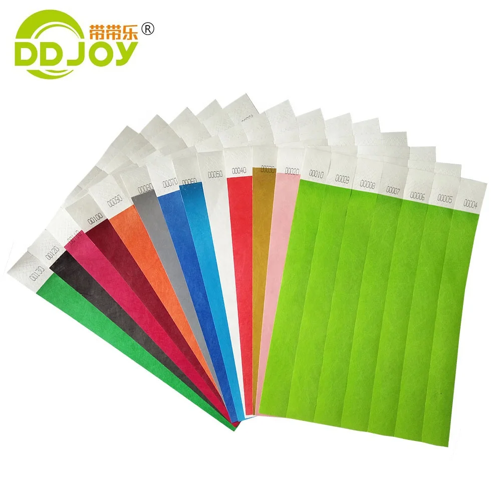 High Quality Multipurpose One Time Use Paper Bracelets Meeting Tyvek Admission  Paper Tyvek Wristband