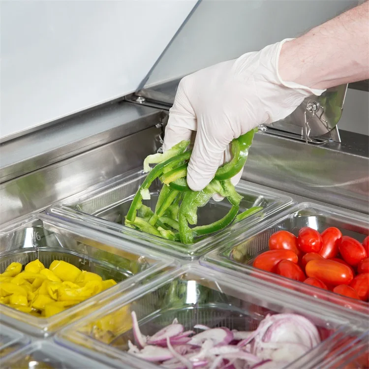 Subway Glass Sandwich Prep Table Refrigeration Equipment