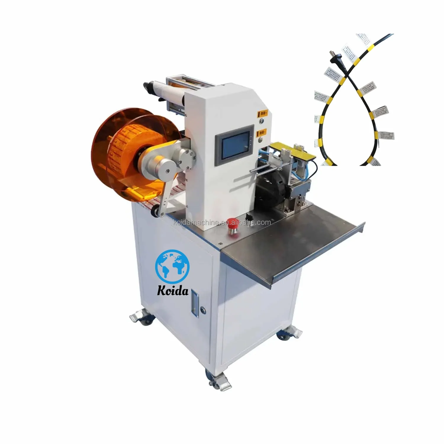 Cable Core Labeling Machine Wholesale Automatic Cable Label Folding and Labeling Machine Is ...