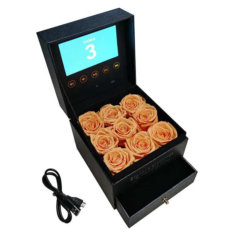Lcd screen gift box lcd gift video boxes for jewelry