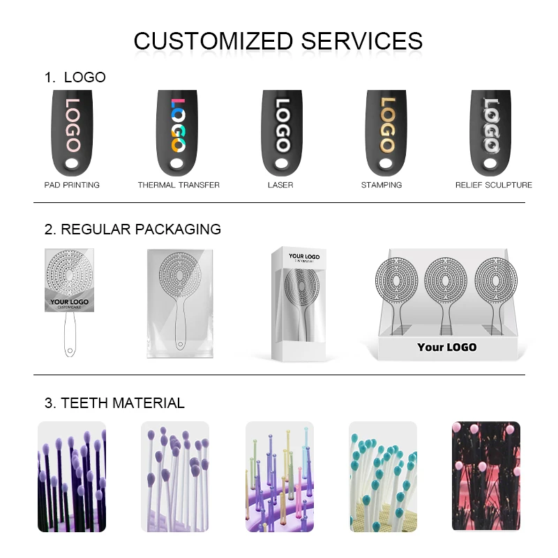 Eco Friendly Coffee Grounds Detangling Paddle Hair Brush Vent Hair Brush Set for Travelling Hair Comb and Brush Set