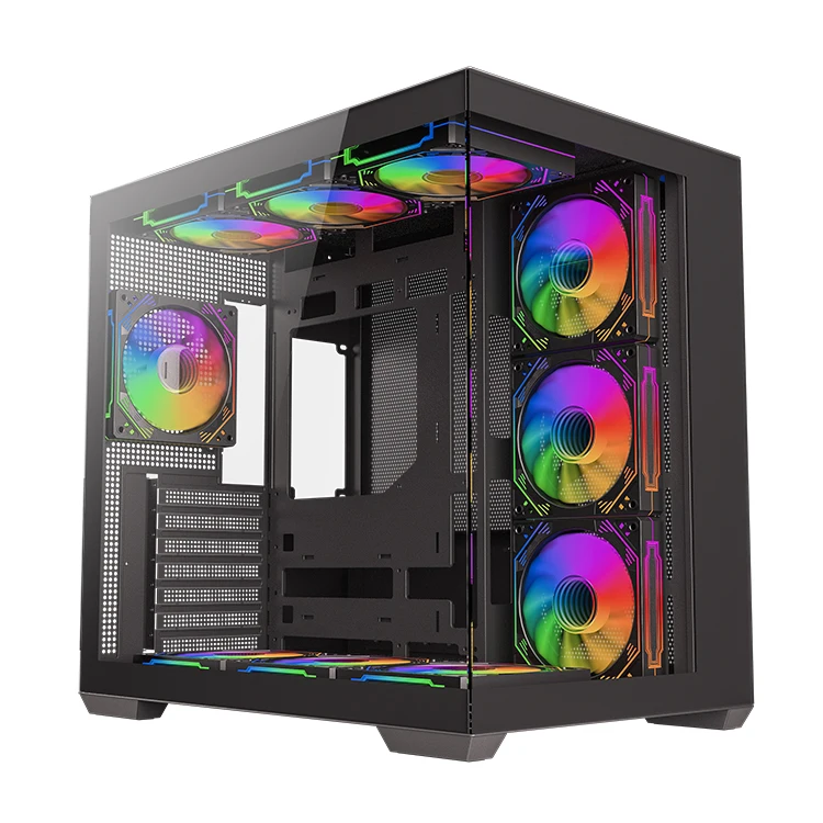 JNP-C708 Fishtank Midi Tower ATX Gaming Case - Stock Available