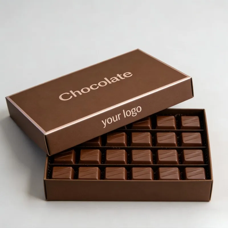 Scatola personalizzabile per imballaggio alimentare di grado alimentare, riciclabile, a due parti (superiore e inferiore), per tartufi, cioccolatini, biscotti, ciambelle e dolci