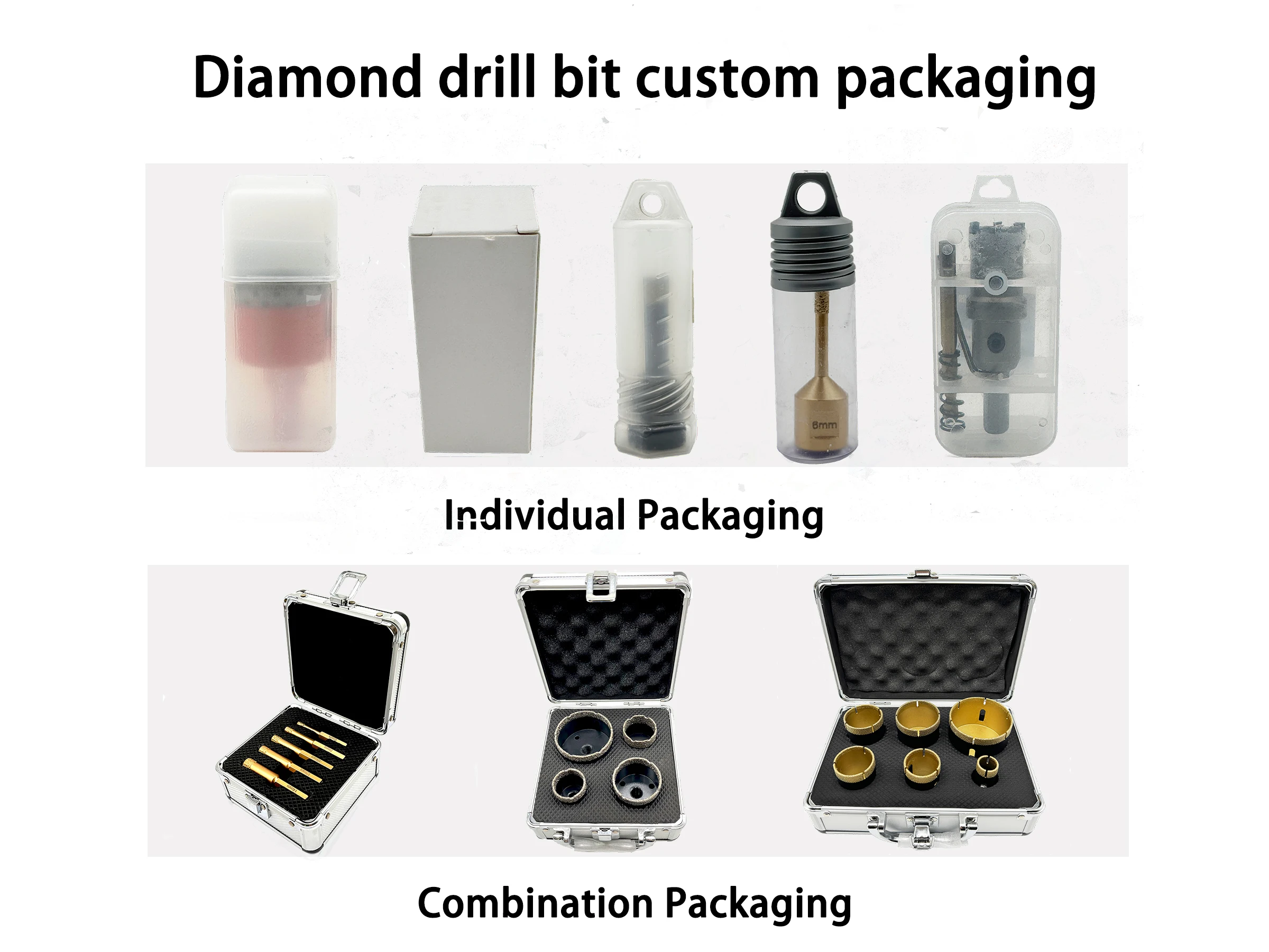 Vacuum Brazed Diamond Core Drill Bit Set  for Ceramic manufacture