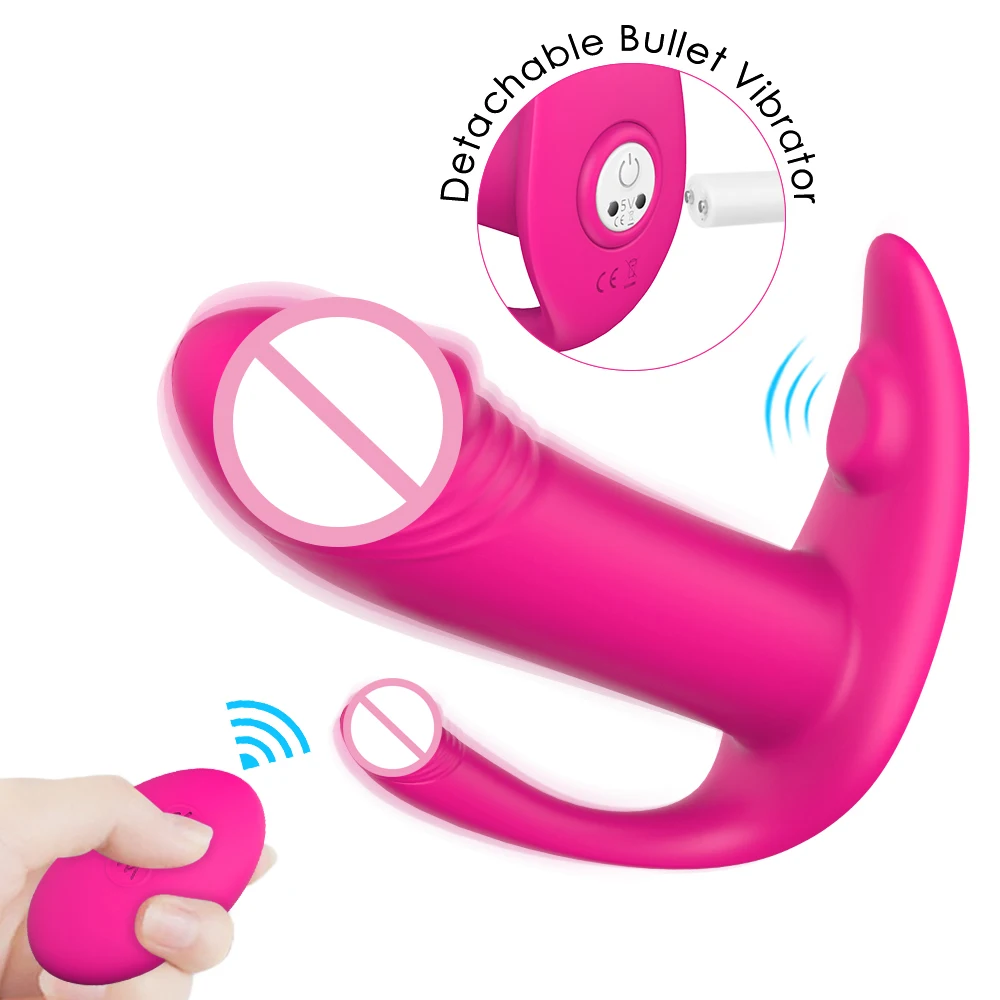 Medical Silicone Remote Control Vibrator USB Charge Wearable Dildo Designed for Women's Sexual Pleasure