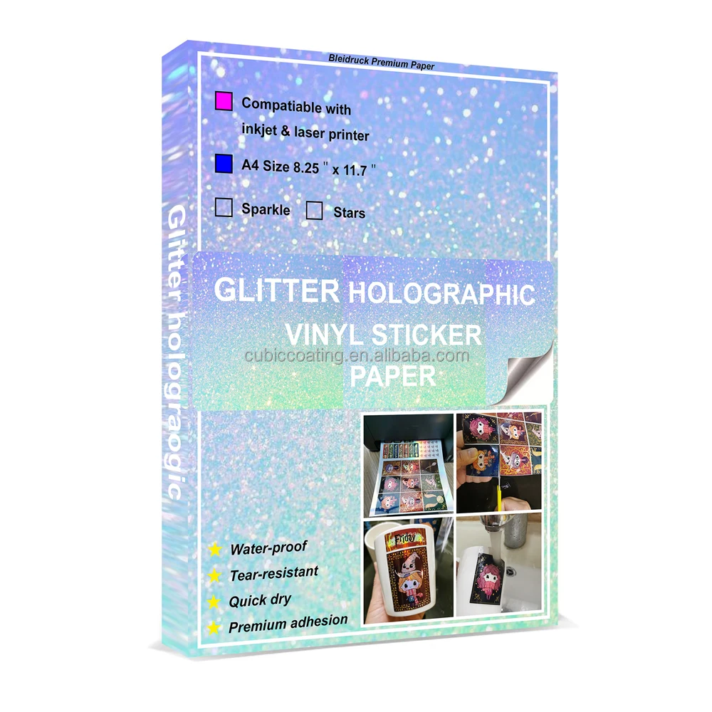 Pet Translucent Printable Vinyl A4 Size Waterproof Self Adhesive 