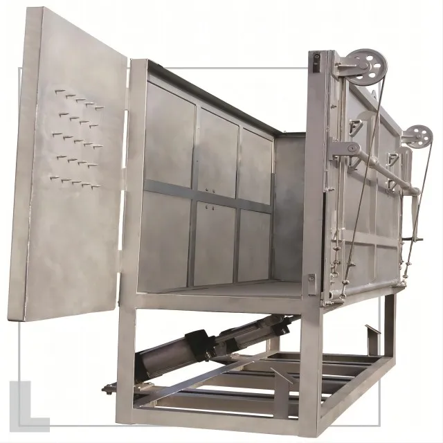 Cow halal reverse rotating slaughter box slaughtering equipment