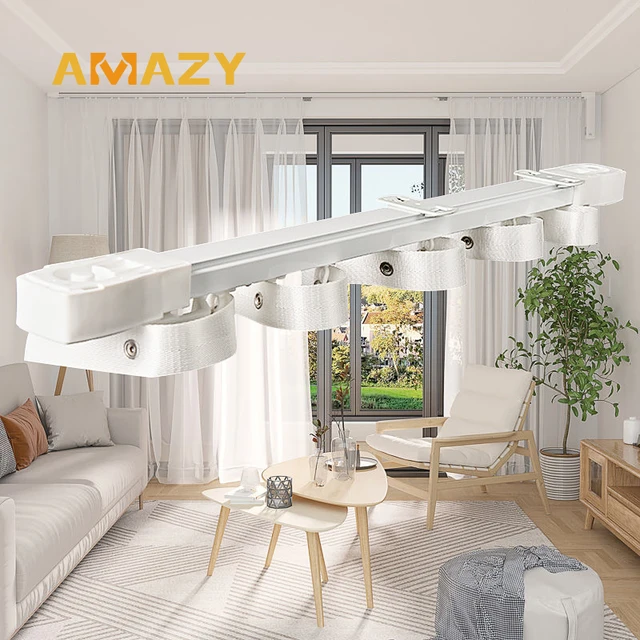 Tuya Smart Curtain Switch Remote Control Motorized Curtain Track Smart Electric Motor Track Swift Smart Curtain