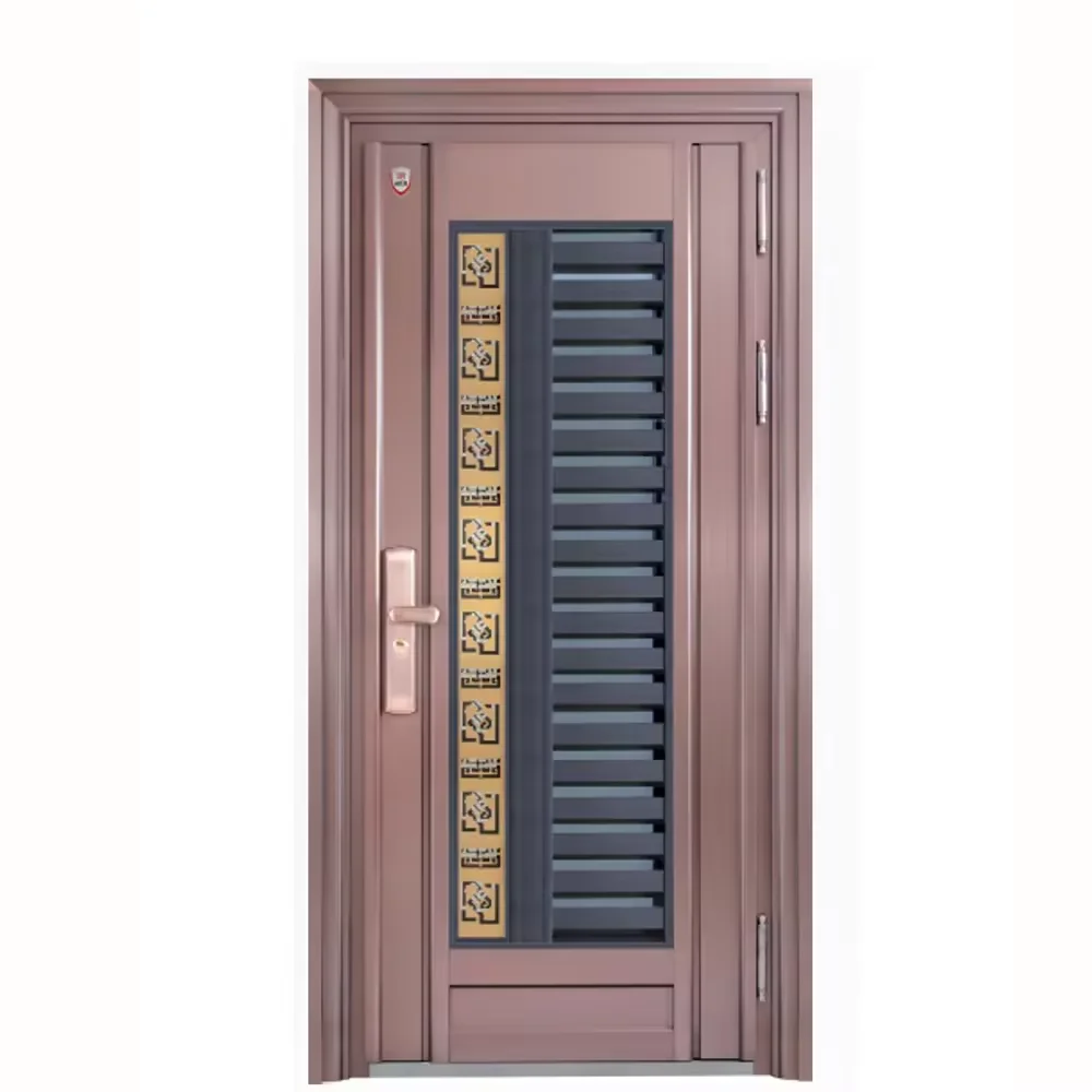 European Style Factory Wholesale Price Commercial Use Special Style Main Door Wrought Aluminum Doors Metal Entry Main Door