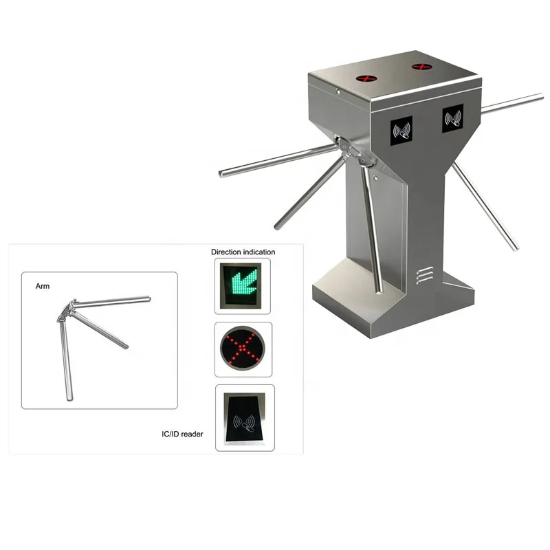 Double Movement Access Control System Turnstile Tripod Barrier Gate Coin Operated Turnstiles for Public Toilets