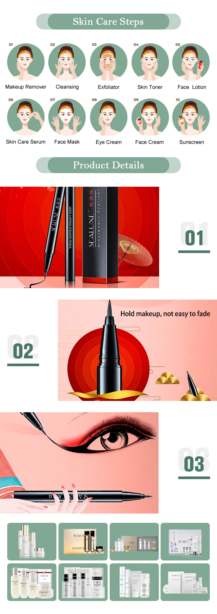 Long-Lasting Moisturizing 0.5ml Black Brown Waterproof Black Liquid Gel Eyeliner Pencil supplier