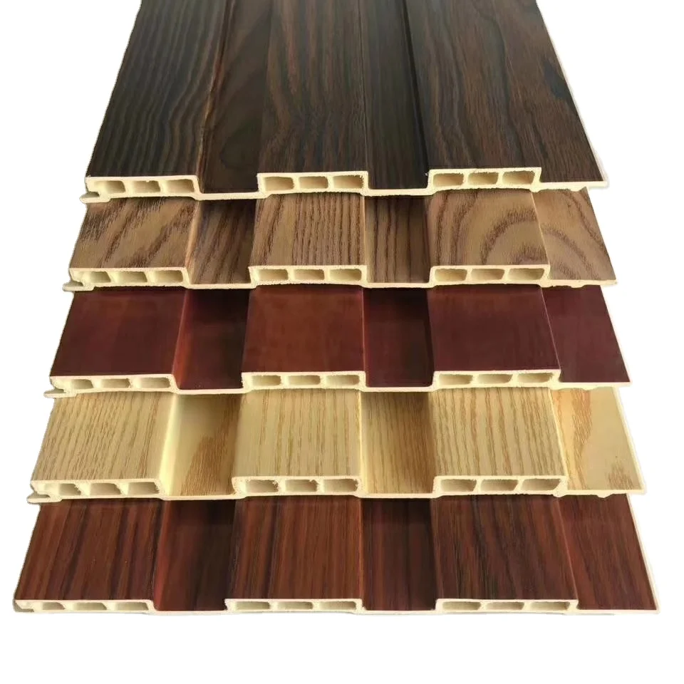 3D Fluted Decorative PVC Wall Panel Interior Wooden Plastic Composite ...