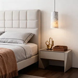 JACKSUN Nordic Marble Bedside Pendant Lamp Modern Bedroom Cafe Bar Counter Lighting Bar Stone Mini Pendant Light