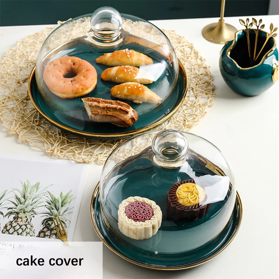 Wholesale Custom Cheap Elegant Design Cloche Cover Wooden Base Cake