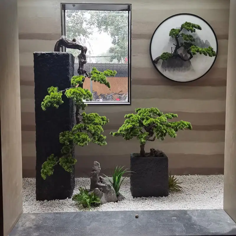 SPSS9 Podocarpus Groe Outdoor Indoor Knstliche Bonsai Baum grne  knstliche Kiefer fr Home Patio Garten Herzstck Dekor| Alibaba.com