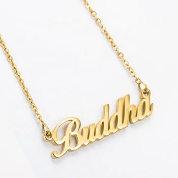 Alphabet Letters Custom 925 Sterling Silver Jewellery 18K Yellow Gold Plated Jewelry Name Initial Necklace For Lady