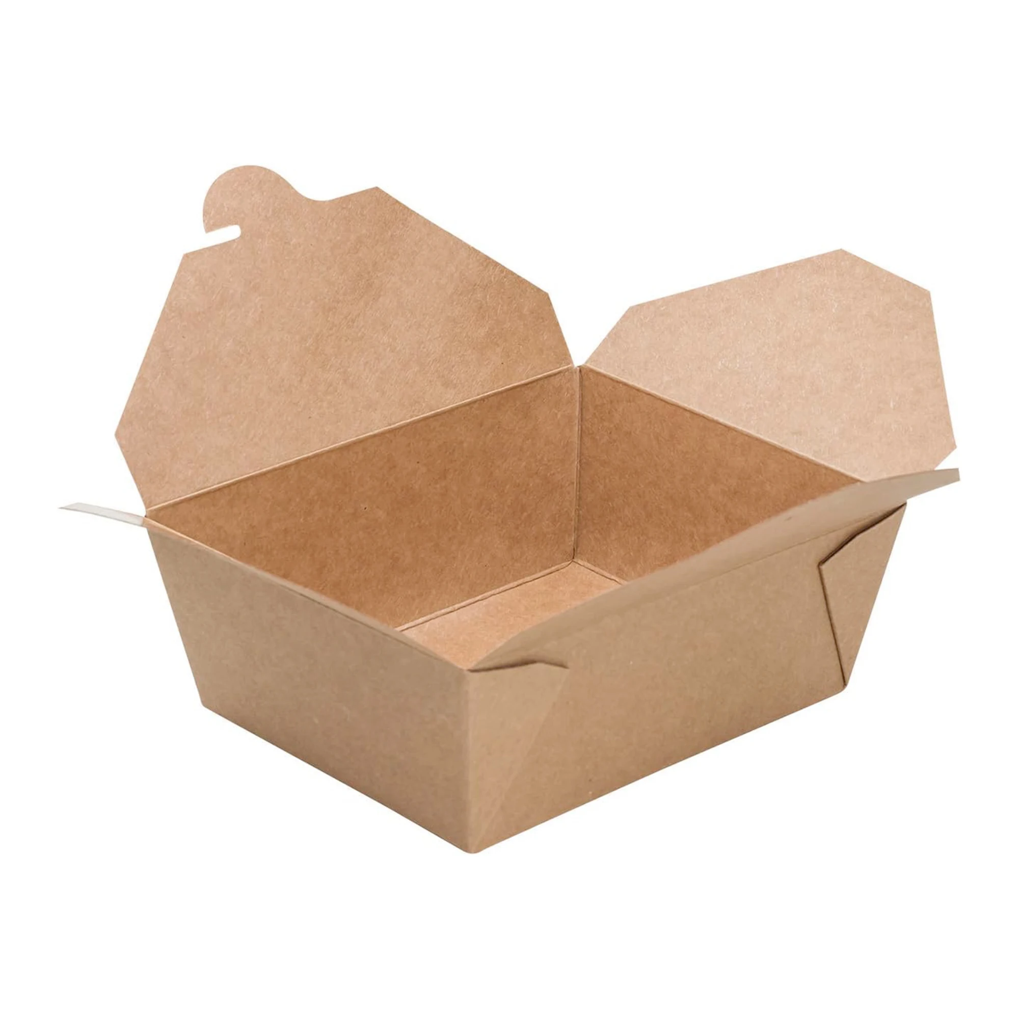 Customized Logo Reusable Eco-Friendly Kraft Paper Boxes Embossing Four-Color Die Cuts for Fast Food Takeout Mailing Packaging