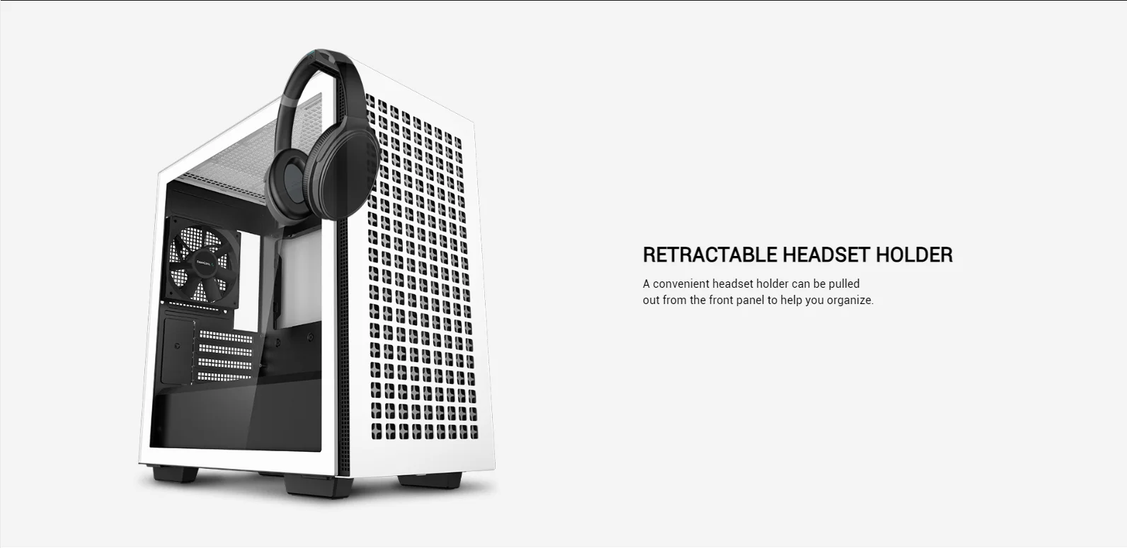 DEEPCOOL CH370 WH Micro ATX Case - Ideal for Gaming Pcs