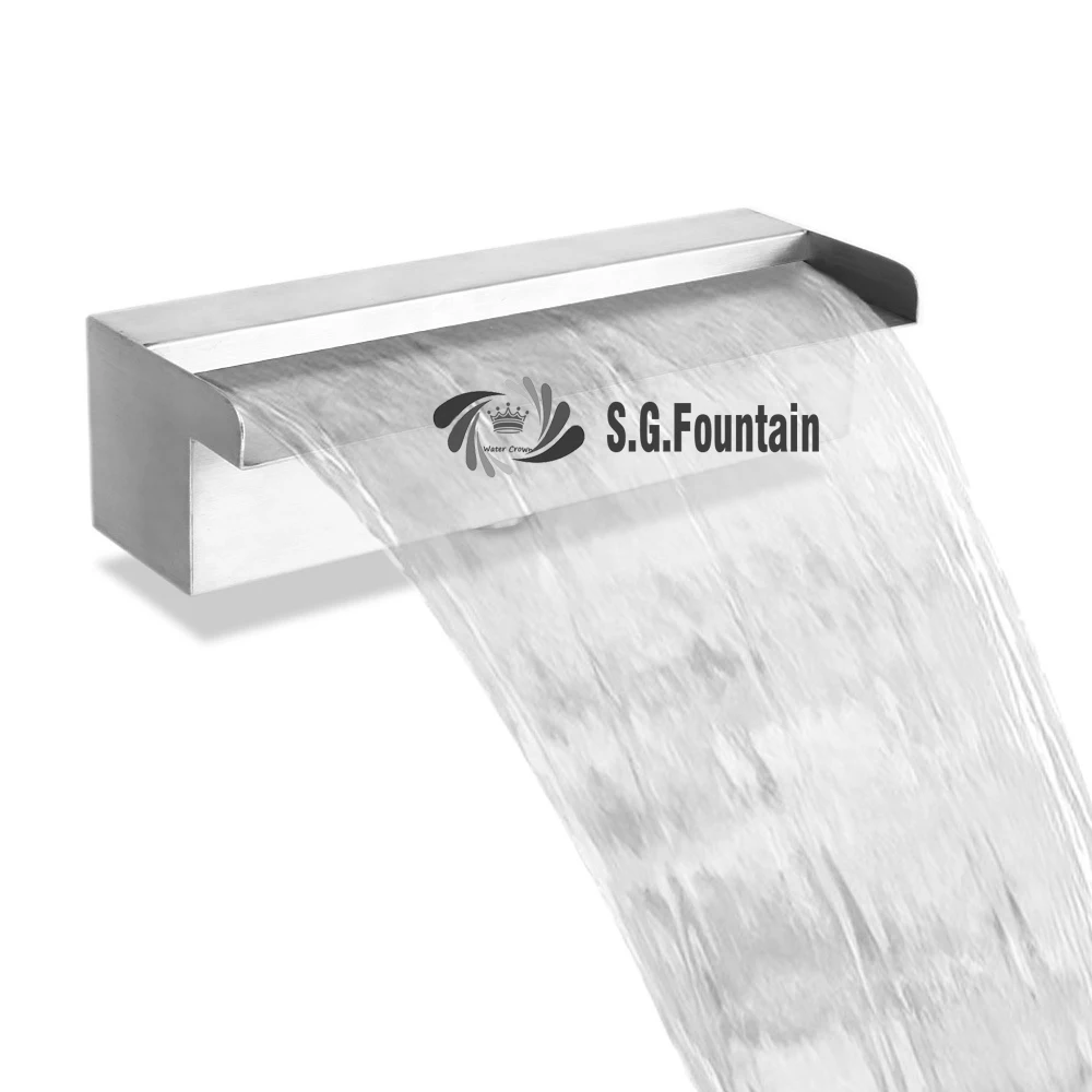 High Quality Low Price Artificial Modern Rock Waterfall Fountain Home Garden Artificial Stainless Steel Waterfall Accessories