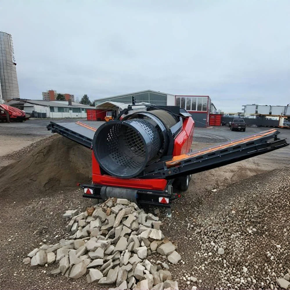 Factory Prices Compost Sand Stone Trommel Screener Rotary Large Trommel Screen Topsoil Screener for Sale