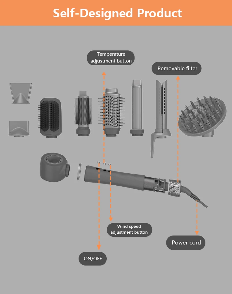 3 heat setting hot air brush-5