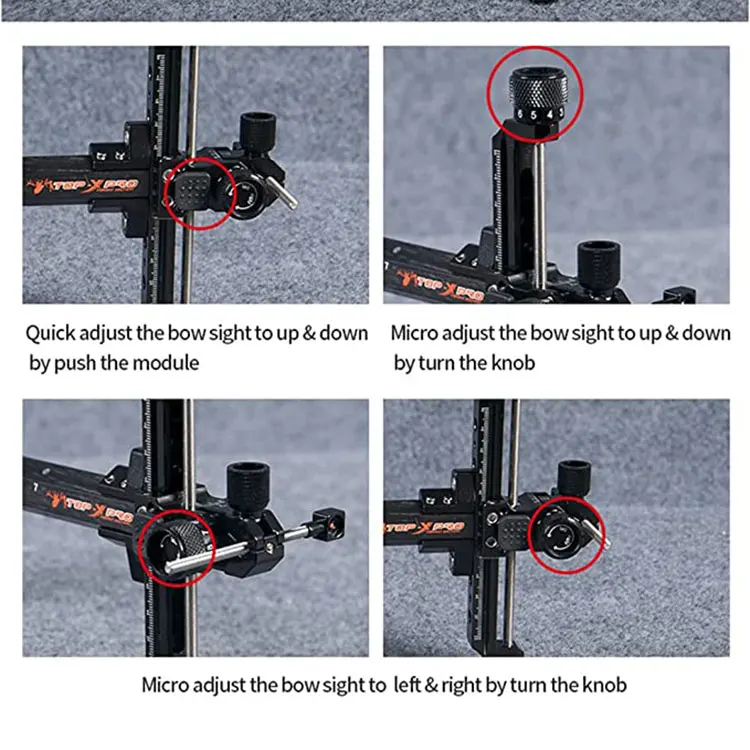AMEYXGS Single Light Archery Lever Compound Bow Sight, 1 Pin Adjustable For Hunting Shooting - View #6