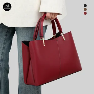 PU Leather Structured Bolso De Mano Classic Business Tote Bag Handbags for Women Luxury