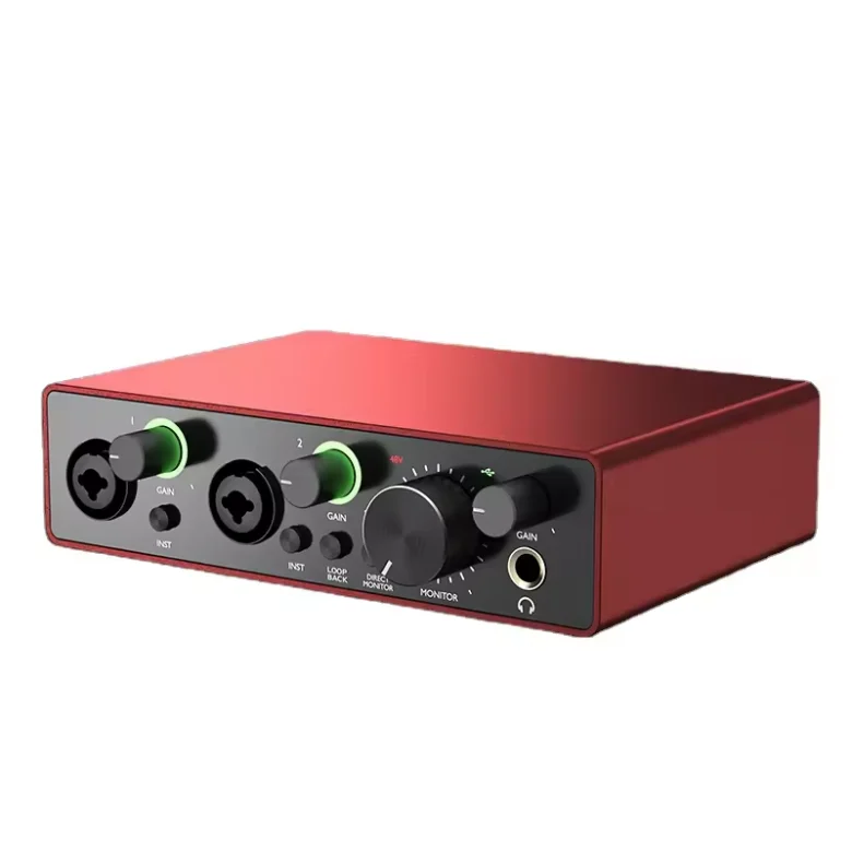 AMACEX X2 Professional Usb Audio Interface Studio Recording Singing Sound Card