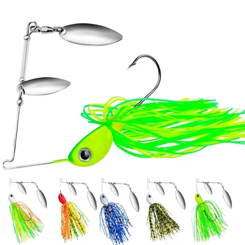New 10g Silicone Bass Fishing Hard Jig Swimbait Spinnerbait Lures for Freshwater Saltwater Fishing Bass Pike Trout Salmon – Soft Lure – view 2