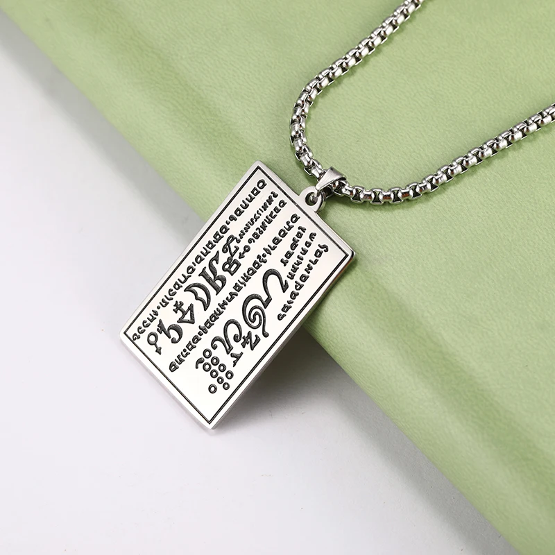 Myshape Talisman of Wealth Necklace Attracting Money 6th and 7th Books of Moses Chain Seal of Fortune Amulet Stainless Steel