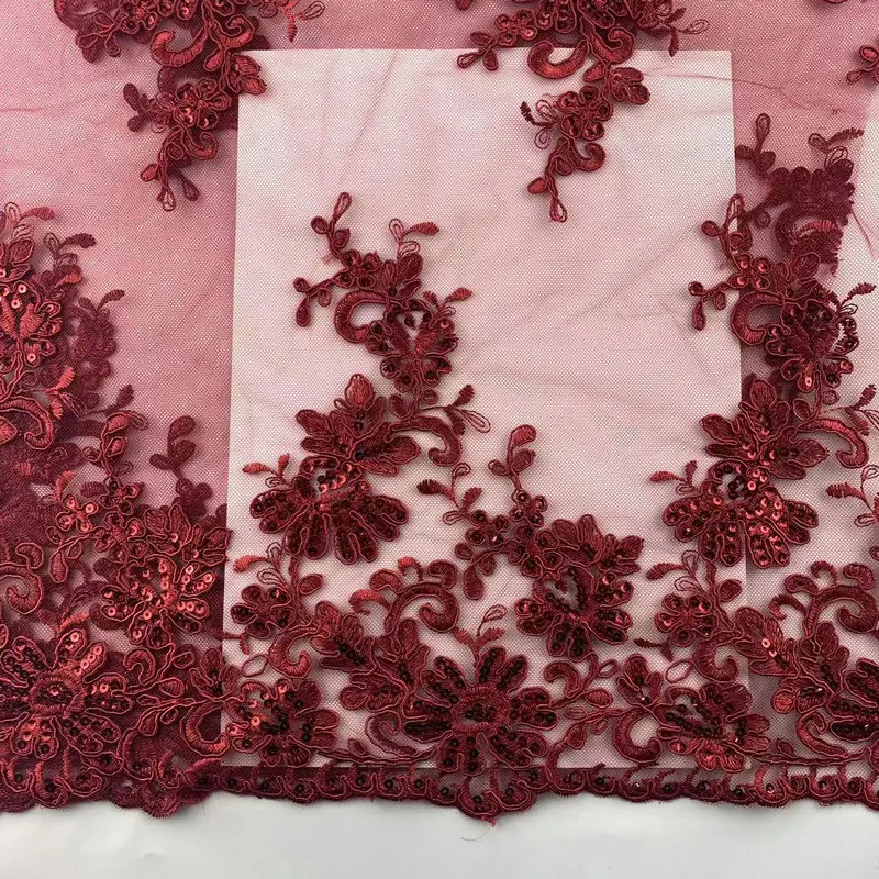 Wholesale Beautiful 3d Flower Beaded Cheap Textile Embroidery Fabric ...