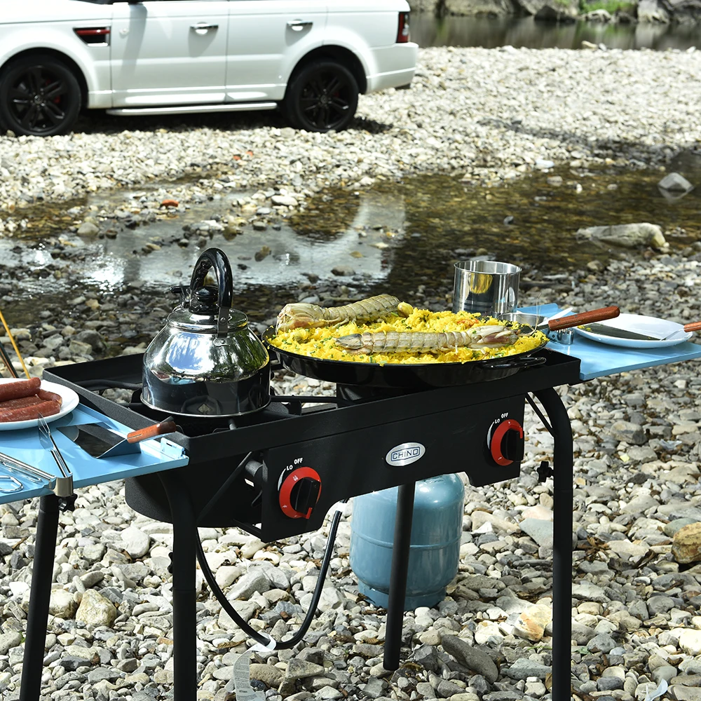 Burner High Pressure Outdoor Gas Grill with Lid