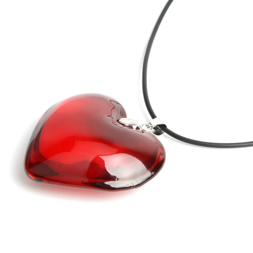 Love Red Heart Necklace Lover Girl Gift Pendant Charm Women Jewelry ...