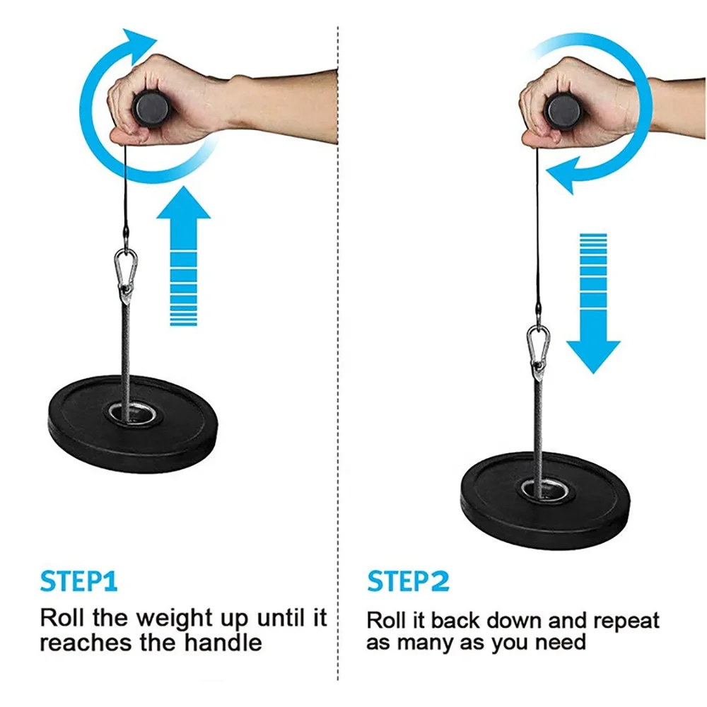Роликовый тренажер для предплечья и запястья, сверхпрочная система шкива