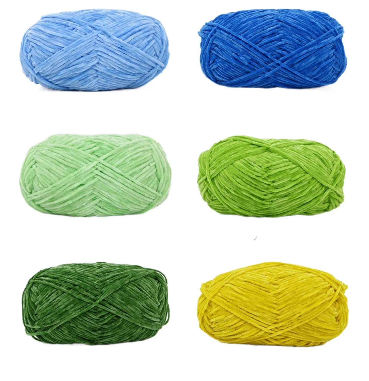 Crochet Velvet 100% Polyester Fluffy 2mm Thickness Chunky Chenille Yarn ...