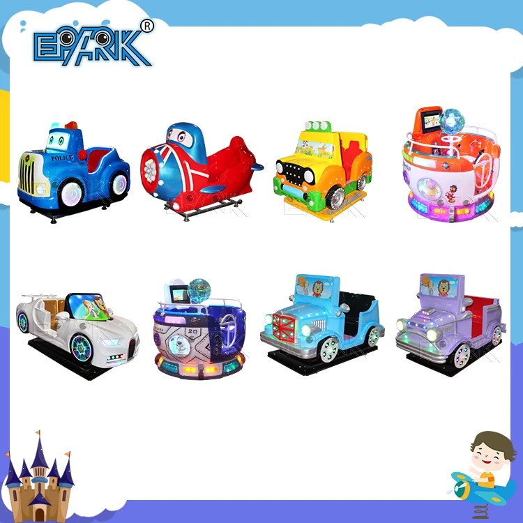 Coin Operated Game Machine Small Bear Kids Fiberglass Kiddie Ride With Light and Music