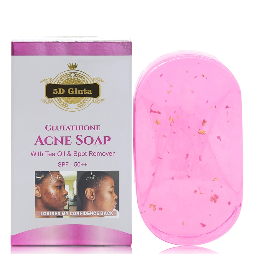 Savon au glutathion et  l'huile de th bio, anti-acn, limine les taches  brunes, nettoyage en profondeur, clat naturel, savon blanchissant fait main