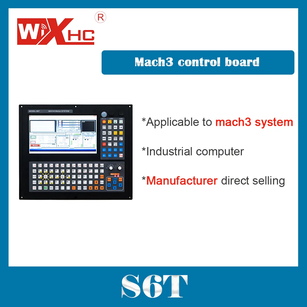 Mach3 6 Axis System Kit  MACH3 Cnc Control System Panel S6T with WHB04B MPG Controller Mach3 Controller Board for CNC Engraving