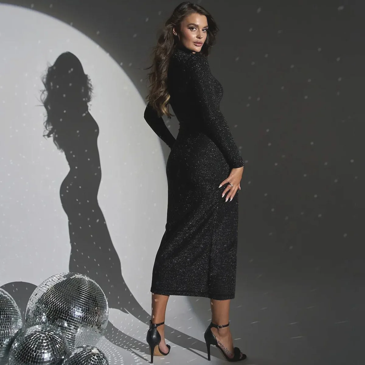 black shiny bodycon dress Black Shiny Bodycon Mini Dress