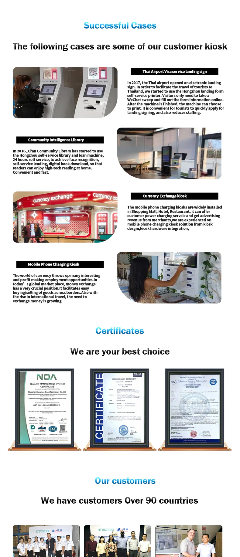 Wall through ATM Machine Touch Screen Deposit and Withdraw Kiosk for Bank