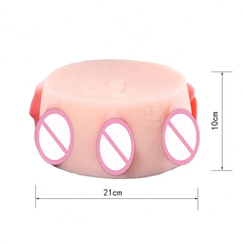 TPE Sex Cake Artificial Vagina Masturbation Pocket Pussy Sex Toys for Men  with 7 Holes Make Love Sex Masturbate Flesh Color