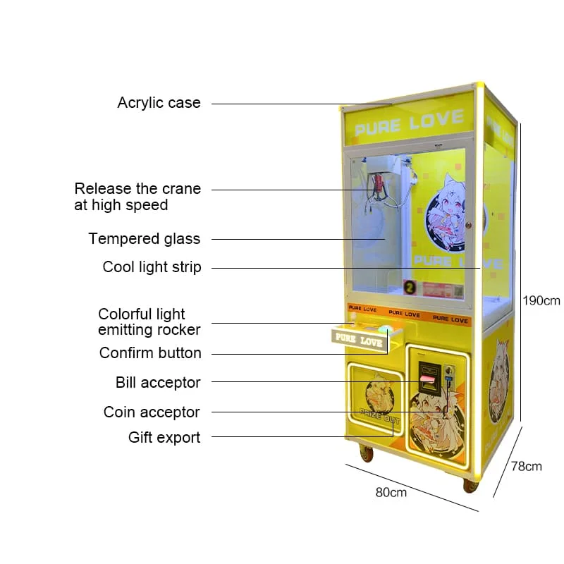 Riteng Australia Magic Egg Capsule Ufo Catcher Toy Claw Machine With Cash Acceptor Claw Crane Machine for Sale