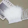 Garniture en plumes d'autruche, longueur des cheveux 13-18 cm