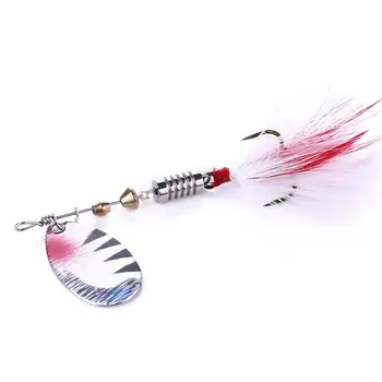 CHEERY Wholesale 70mm Metal Spoon Spinner Bait 5.5g Ocean Boat Fishing Lure with Feather Hook for River Lake and Stream – Metal Jig – view 5
