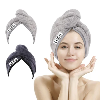 Cheap Wholesale Magic Super Absorbent Microfiber Hair Towel Wrap for Women Quick Dry Turban Wraps Hair Drying Towel