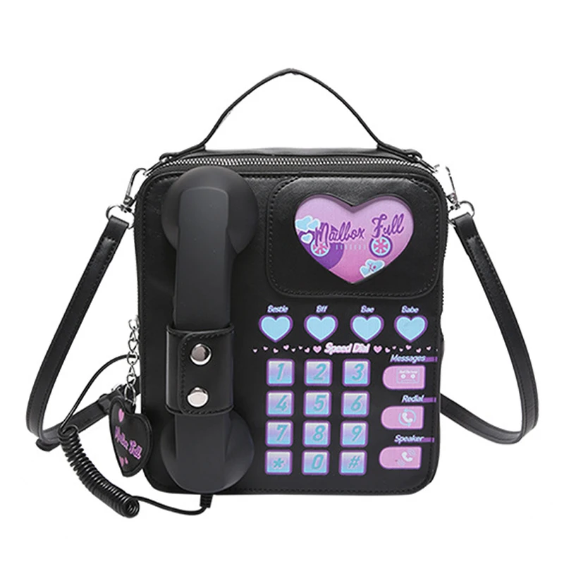 Funny Handbags Novelty Telephone Shaped Shoulder Crossbody Bag Unique  Purses for Women 2025