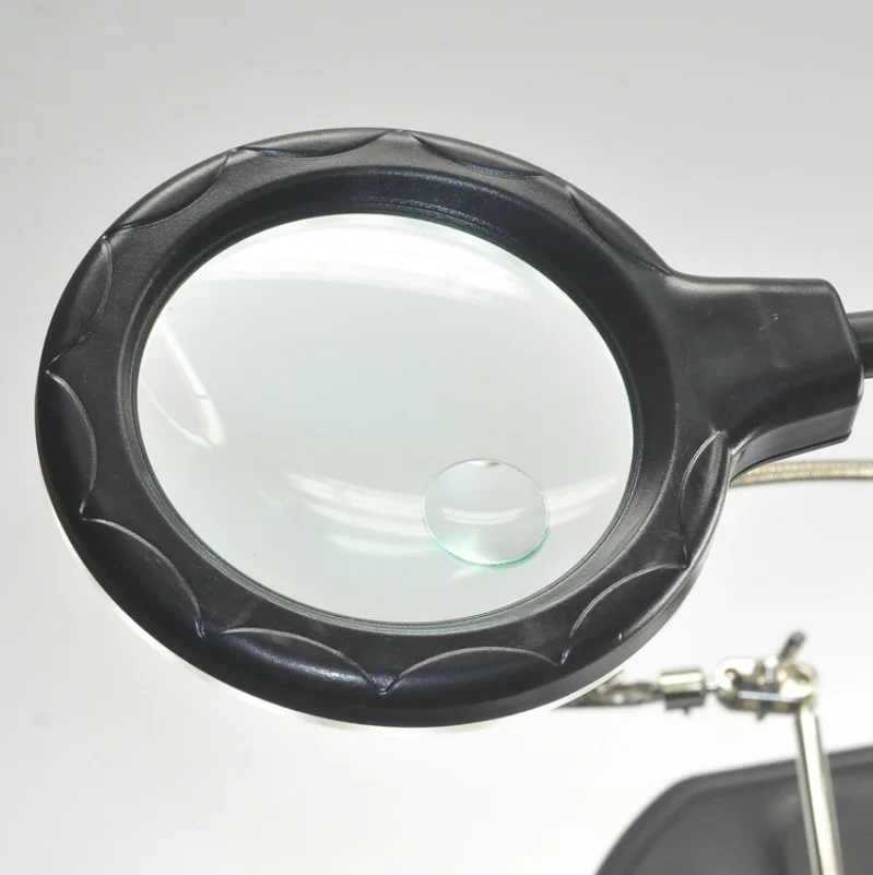 360 Degree Rotation Soldering Helping Hand Clips LED Magnifying Glass with Light for Repair Mobile Phone
