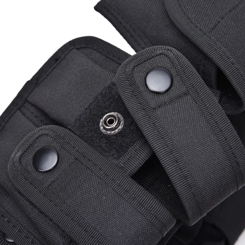 10pcs Set Modular Security Duty Waist Belt Outdoor Tactical Assault Gear Nylon Tactical Belt with Pocket and Pouches