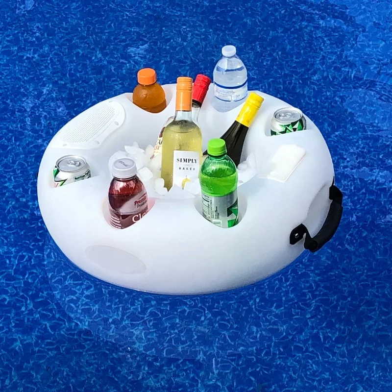 Custom Foldable Floating Pool Beer Table with Holes for Ping Pong Game